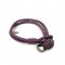 New Bottega Bracelet M" in Purple Leather SHW