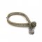 New Bottega Bracelet M" in Etoupe Leather SHW
