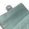 Like New Chanel Chain Flap 9 in Turquoise Lambskin LGHW