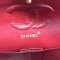 Used Chanel Vintage Classic Medium in Red Jersey Fabric GHW