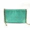 Used Christian Louboutin Clutch Bag in Turquoise Leather LGHW