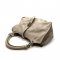 Used Burberry Leather Hand Bag in Pale Grey Leather GHW 