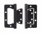 FLUSH HINGES Matt Black 4"x3"x2mm