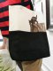 Tote Bag (2 tones Black & White with Black Cat) - Black Cat Edition