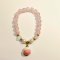 Pink Beaded Bracelet with Cat Charm