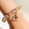 Pink Beaded Bracelet with Elephant Charm