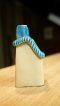 Ceramic house, blue roof