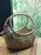 Water hyacinth wicker work - Chicken basket with handle 9 inches