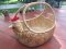 Water hyacinth wicker work - Chicken basket with handle 9 inches