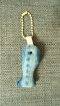 blue fish keychain, yellow cord