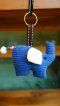Cloth elephant keychain, Blue&White