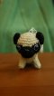 Pug crochet keychain, Cream & Black
