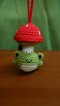 Crochet frog keychian