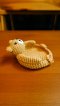 Crochet coaster, brown bear