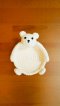 Crochet coaster, white bear