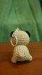 Pug crochet keychain, Cream & Black