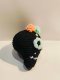 Black skull keychain with blue eye