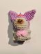 Capybara Keychain with Purple Hat