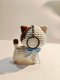 Cat Keychain with Blue Bow
