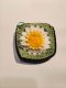Crochet Lotus Bag, White-Yellow