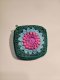 Crochet Lotus Bag, Blue-Pink