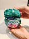 Crochet Lotus Bag, Blue-Pink
