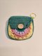 Crochet Lotus Bag, Peach-Purple