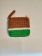 Crochet Watermelon Bag, Brown-Green