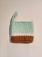 Crochet Watermelon Bag, Mint-Brown