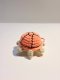 Orange Crochet Turtle Keychain