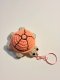 Orange Crochet Turtle Keychain