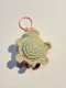 Orange Crochet Turtle Keychain