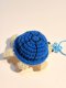 Blue Crochet Turtle Keychain
