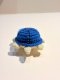 Blue Crochet Turtle Keychain