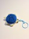 Blue Crochet Turtle Keychain