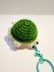 Green Crochet Turtle Keychain