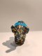 Blue Flower Elephant Keychain, Light Blue Saddle