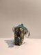 Blue Flower Elephant Keychain, Green Saddle