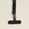 Solid Black Plain Woven Phone Strap