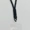 Black Phone Strap with White Cross Pattern