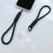 Black Phone Strap with White Cross Pattern