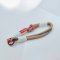 Brown Phone Strap with Orange Loop