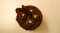 Coconut shell bag - Brown (Cylindrical shape with big circle pattern)