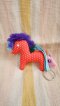 Fabric Keychain - Red Horse