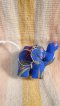 Fabric Keychain - Blue/Dark Blue Elephant