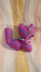 Fabric Keychain - Purple Cat