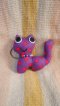 Fabric Keychain - Purple Cat