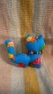 Fabric Keychain - Blue Cat