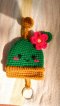 Knit Keychain - Green / Orange Cactus