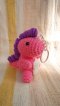 Knit Keychain - Pink Dinosaur